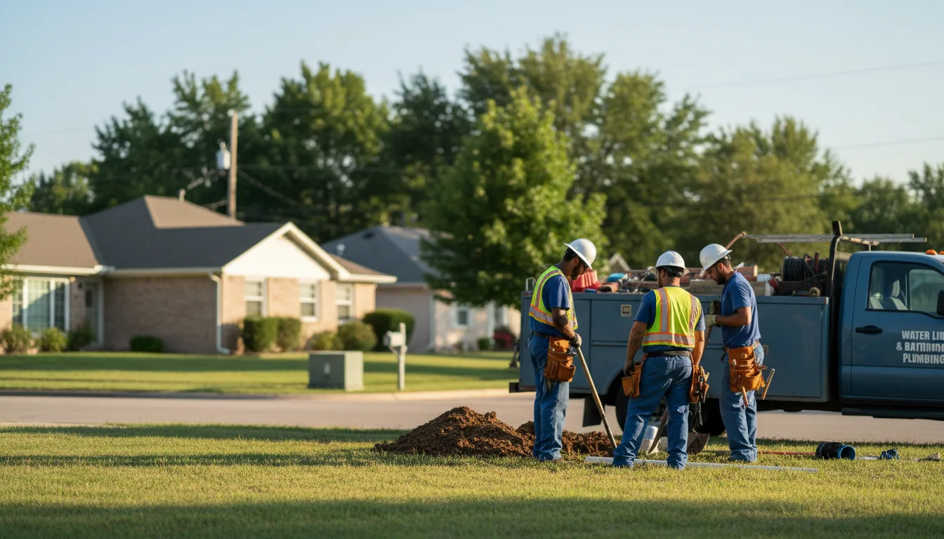 Residential water line and bathroom plumbing service in Lyerly, GA